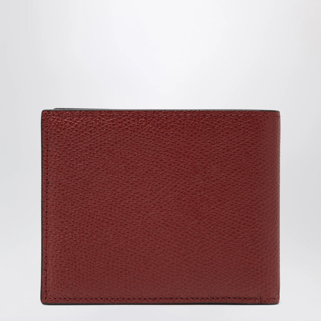Valentino - Dark red Vlogo Signature bi-fold wallet
