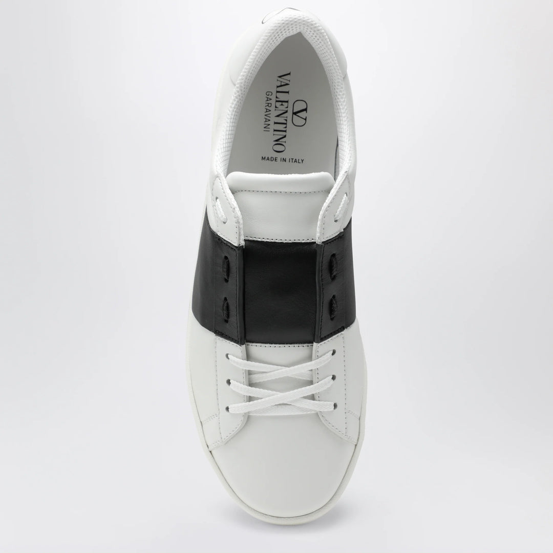 Valentino Garavani - Open Royco nappa calfskin sneakers in white/black