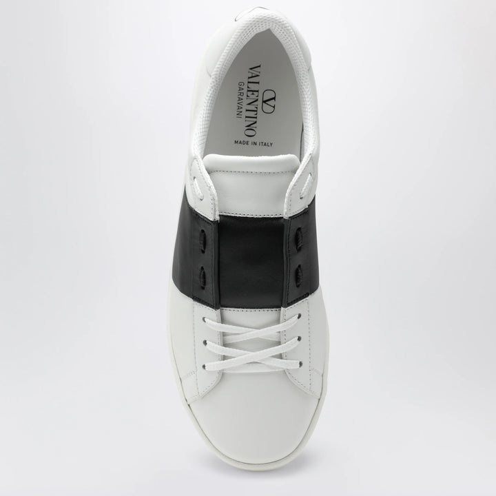 Valentino Garavani - Open Royco nappa calfskin sneakers in white/black