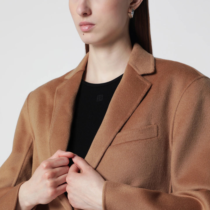 ANINE BING - Quinn blazer in wool and cashmere, camel