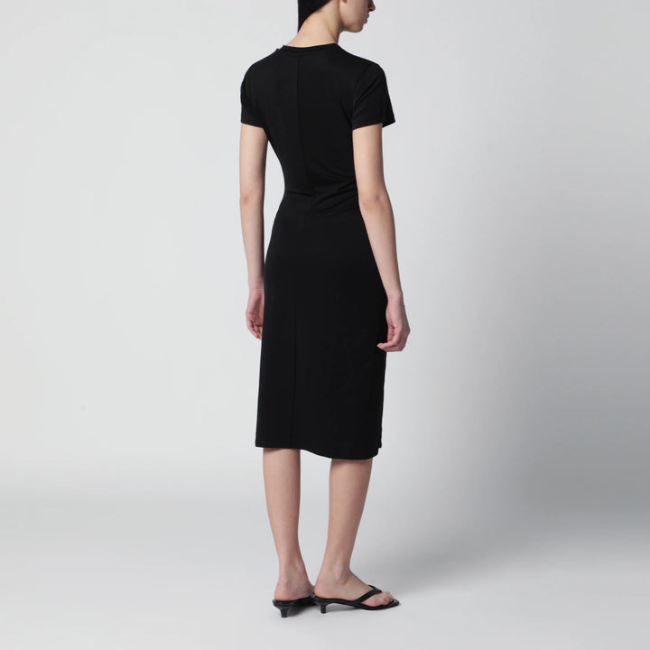 ANINE BING - Vida midi dress in stretch jersey black