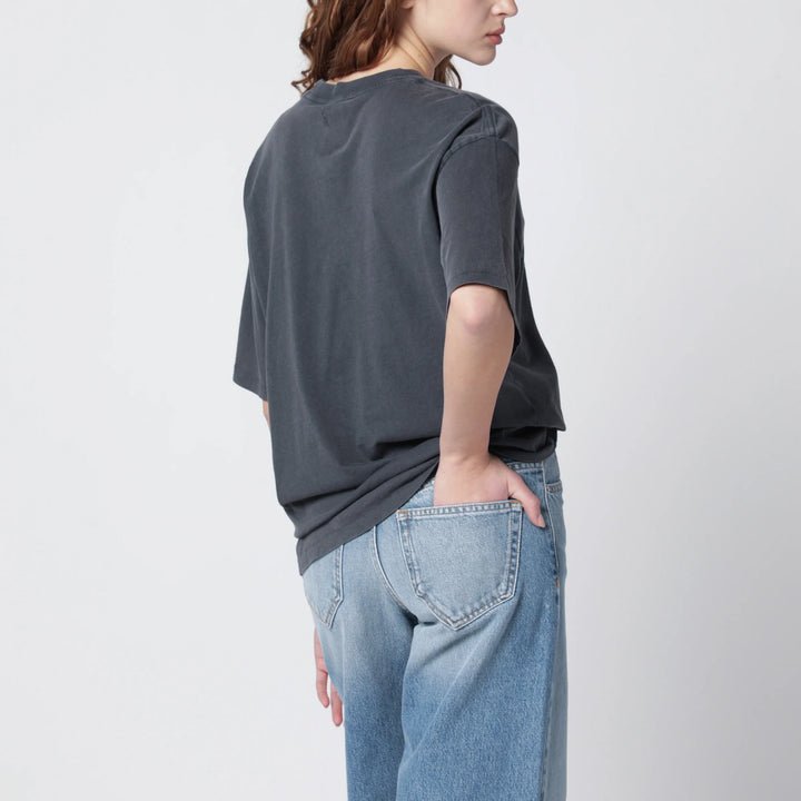 ANINE BING - Spencer Eagle washed black T-shirt