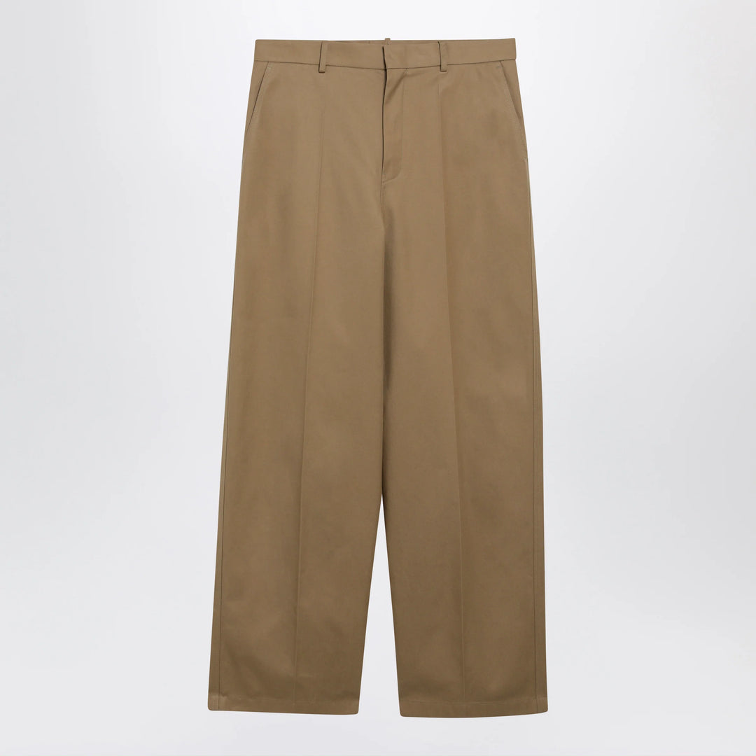Balenciaga - Wide-leg chino trousers in camel twill
