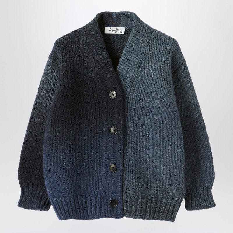 Shirts & Tops Il Gufo - Blue gradient wool blend cardigan - 6 Y Brand