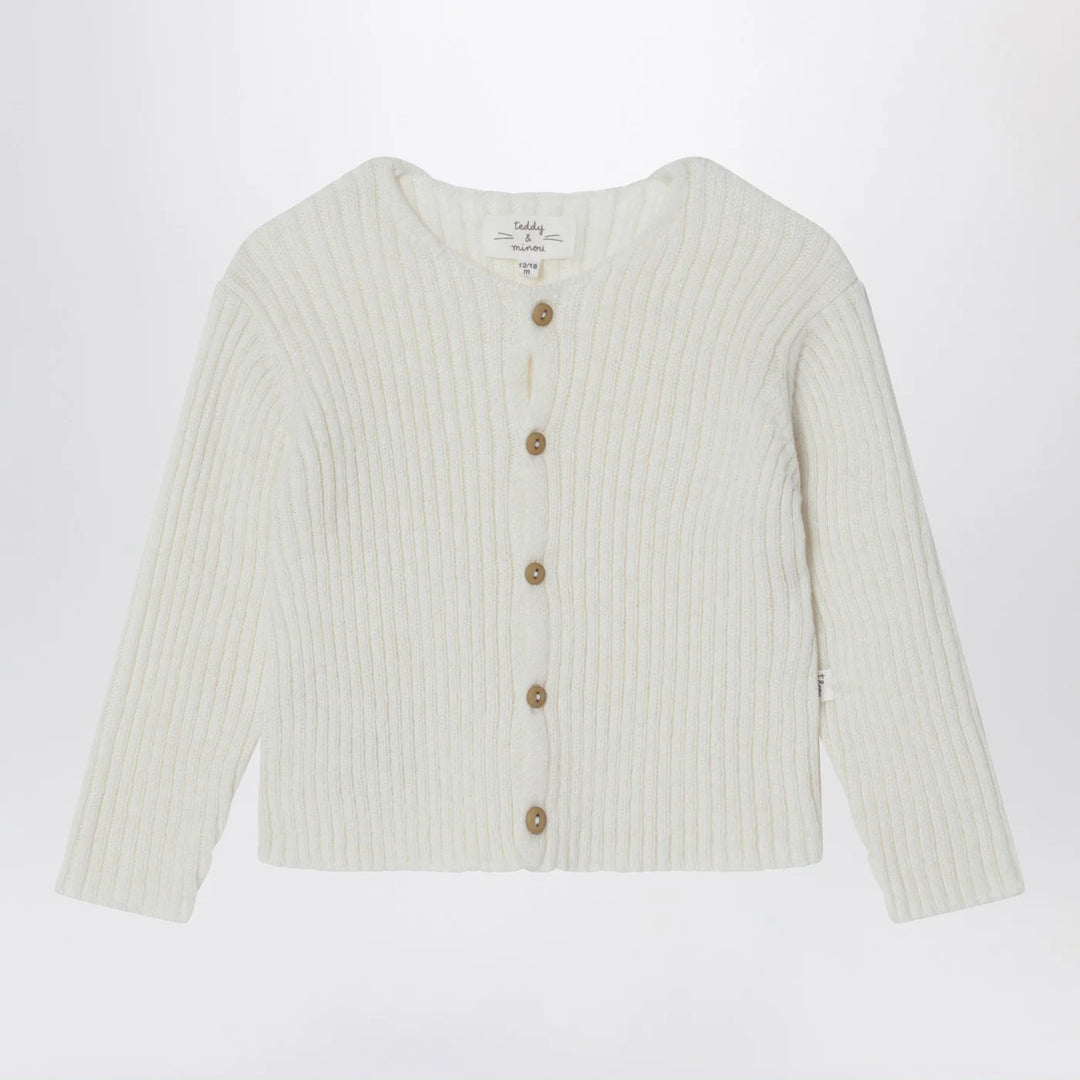 Teddy &amp; Minou - Milk-white wool-blend cardigan