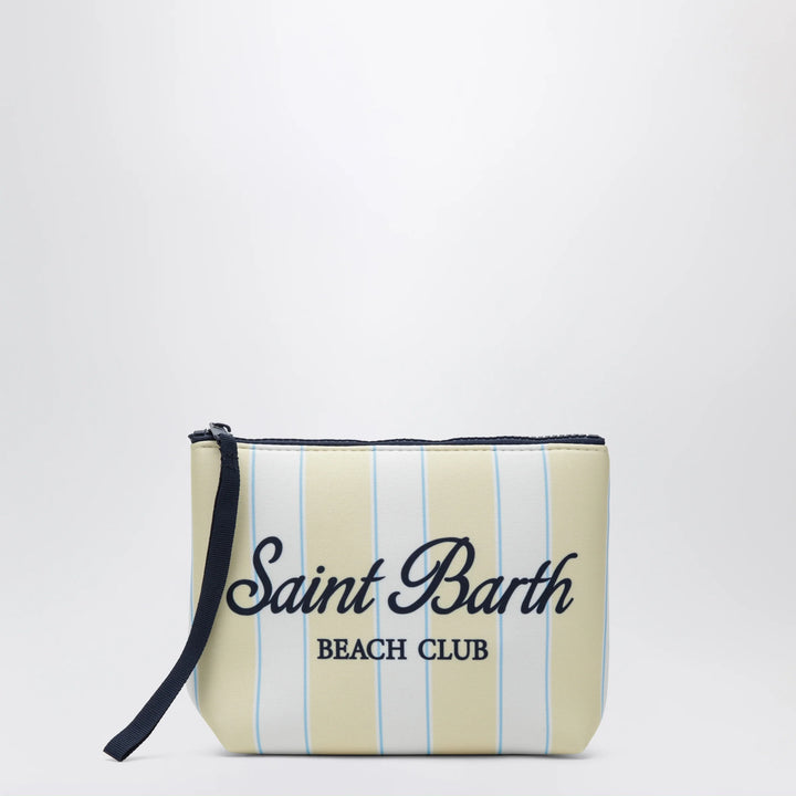 MC2 Saint Barth - Aline striped scuba fabric clutch