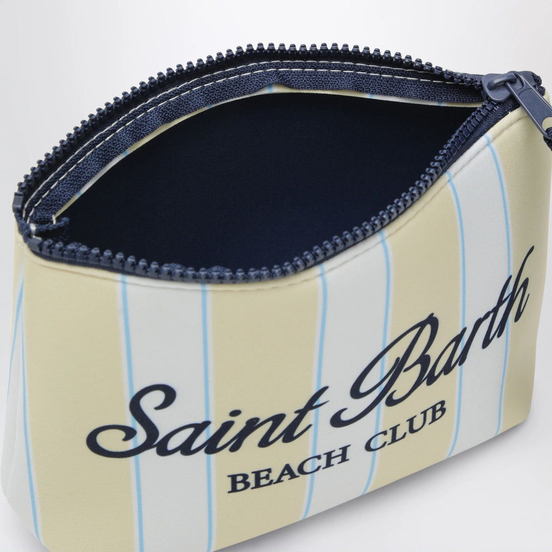 MC2 Saint Barth - Aline striped scuba fabric clutch