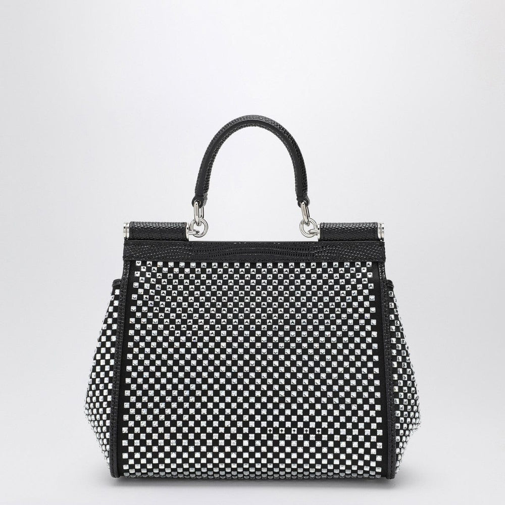 Handbag UNI Dolce&Gabbana Black Sicily medium handbag with crystals Brand