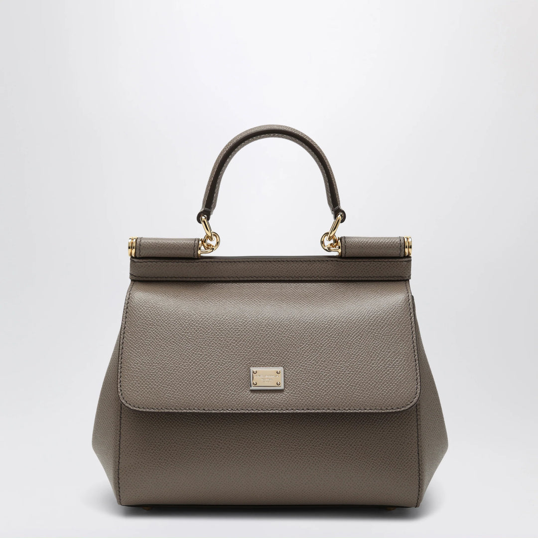 Dolce&amp;Gabbana - Medium Sicily handbag in light mud colour