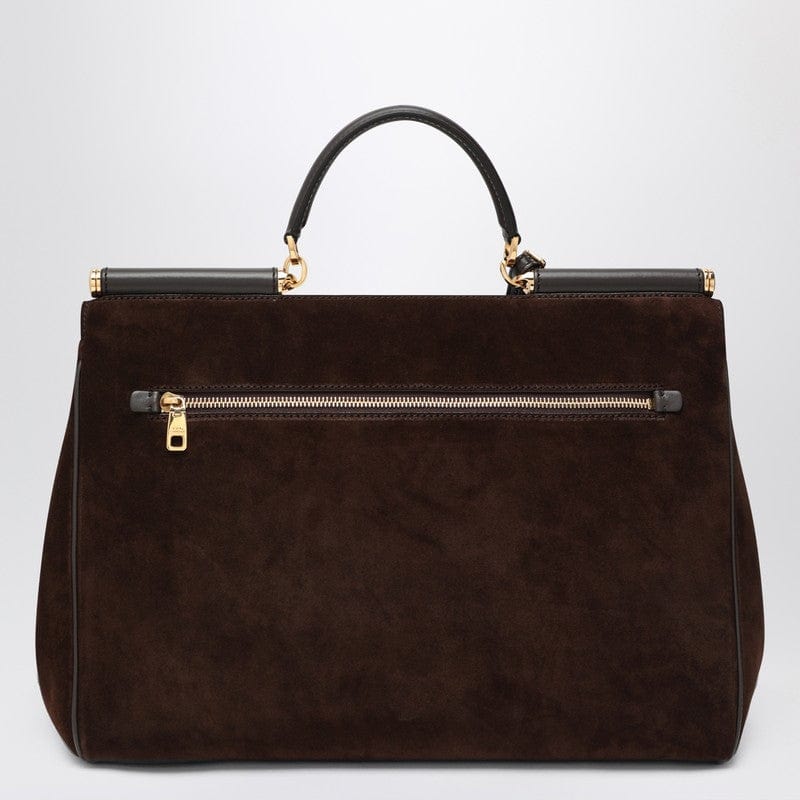 General UNI Dolce&Gabbana Ebony brown suede large bag My Sicily Brand