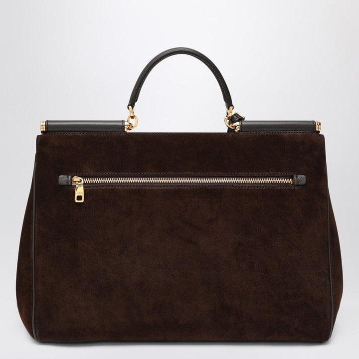 General UNI Dolce&Gabbana Ebony brown suede large bag My Sicily Brand