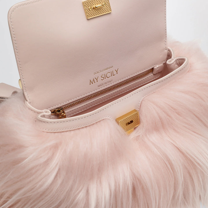 Dolce&amp;Gabbana - My Sicily mini handbag in kidassia and calfskin, powder