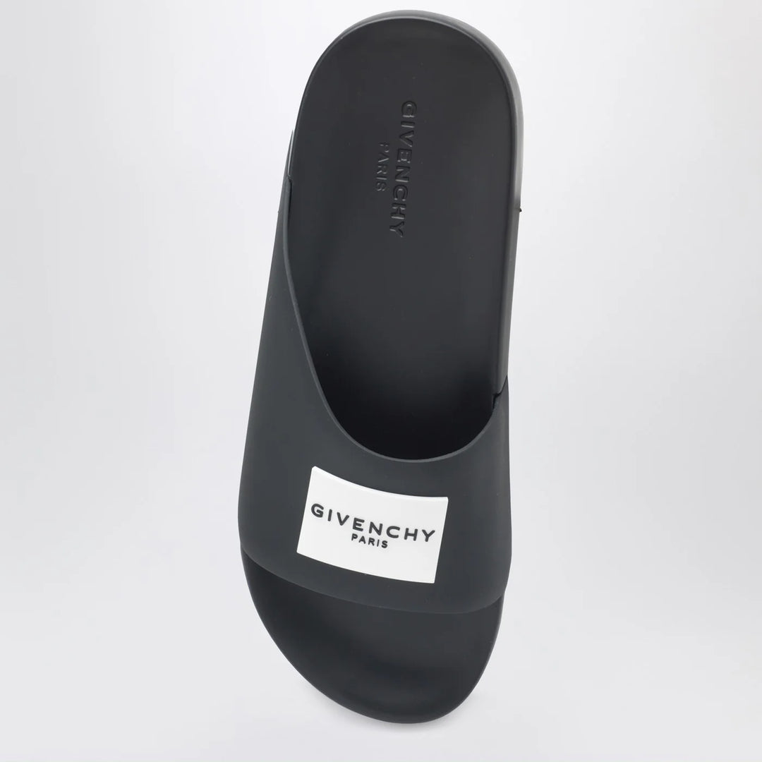 Givenchy - Label flat mules in black rubber