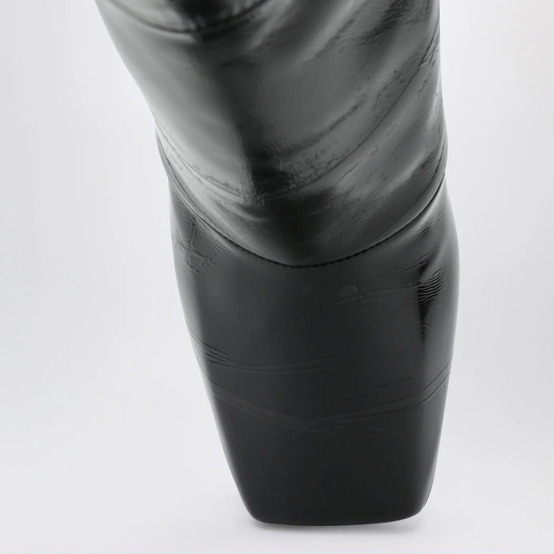 Givenchy - Black Sliced Square GIVENCHY Tape ankle boots