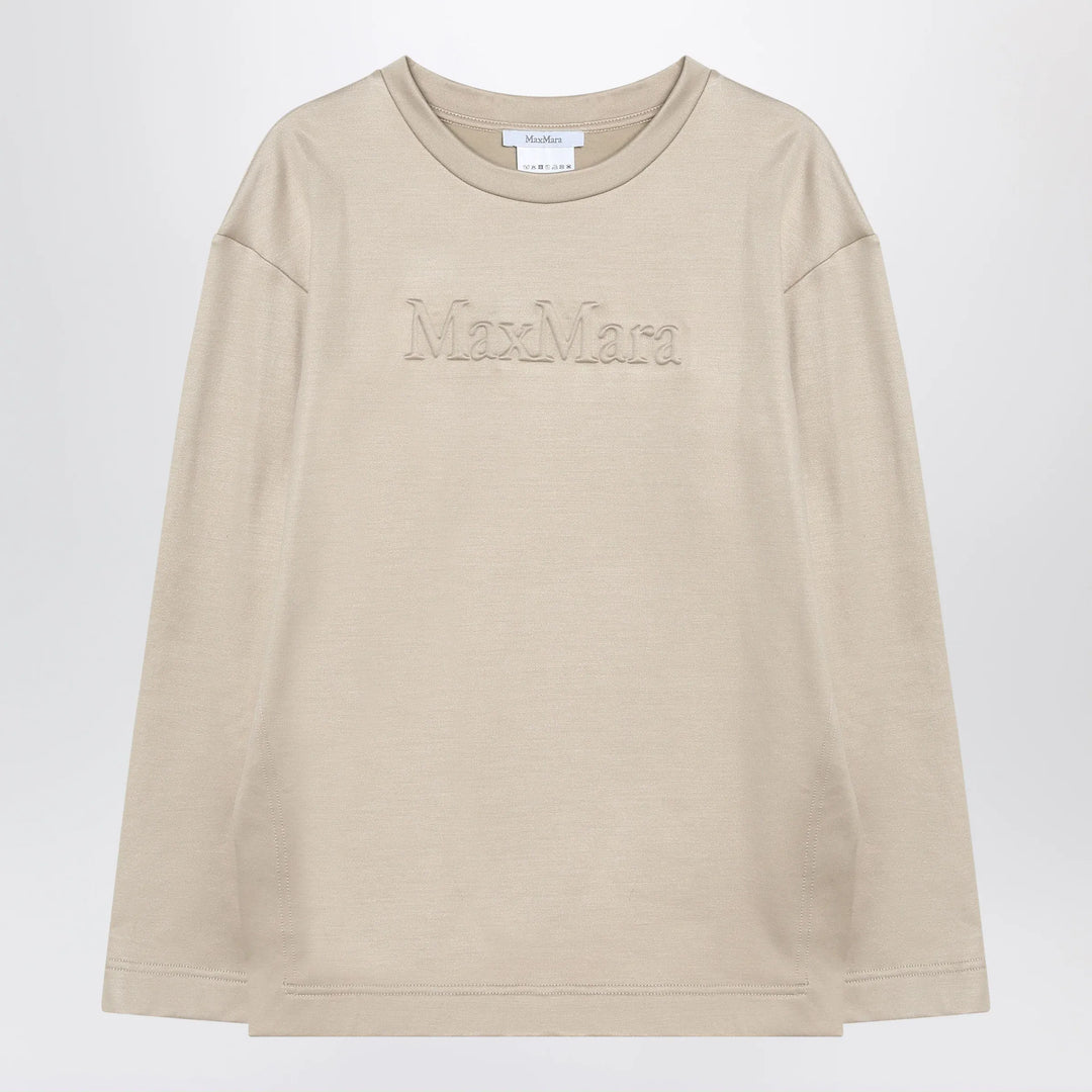 Max Mara - Beige sweatshirt in silk blend