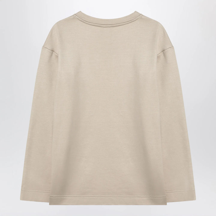 Max Mara - Beige sweatshirt in silk blend