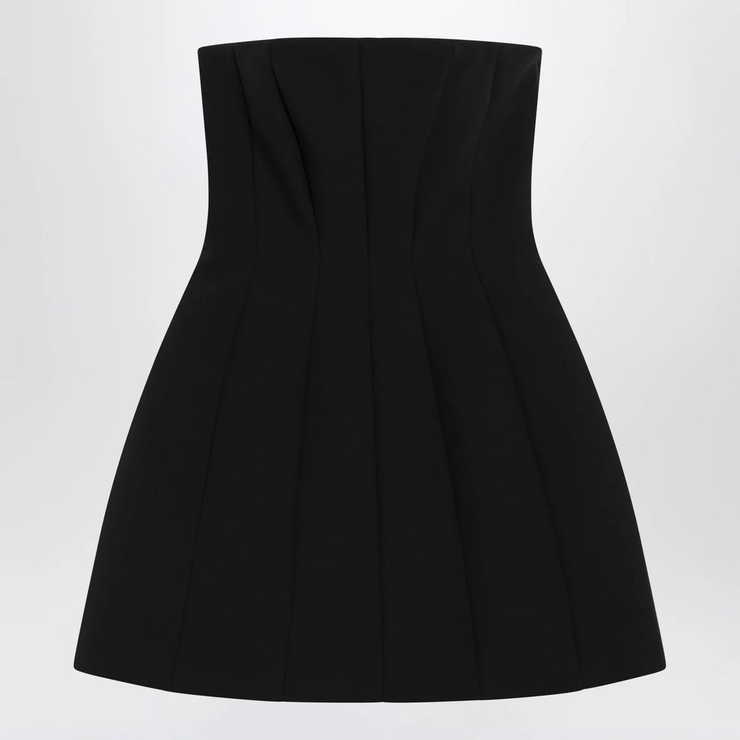 Max Mara Pianoforte - Black bustier dress in sablé