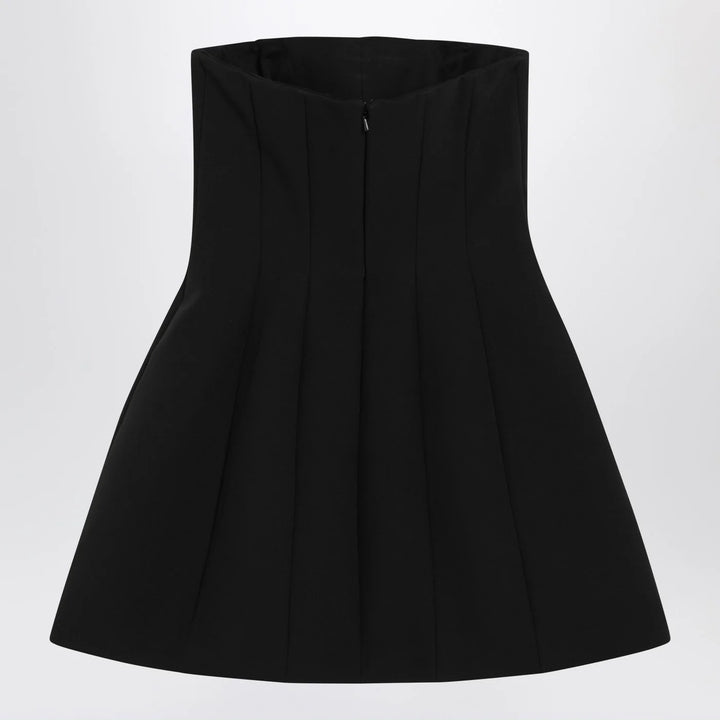 Max Mara Pianoforte - Black bustier dress in sablé