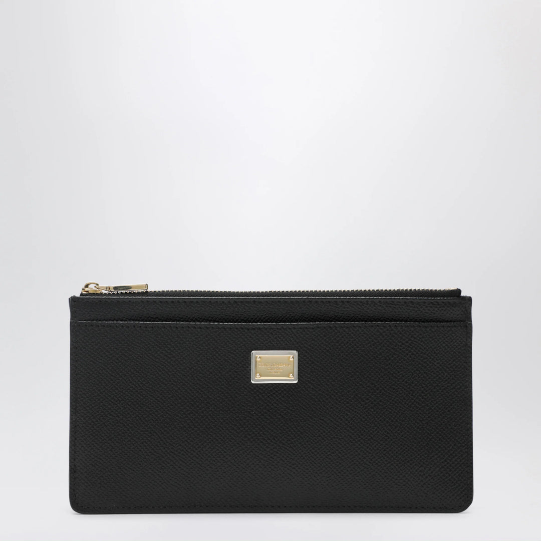 Dolce&amp;Gabbana - Large black Dauphine leather card holder