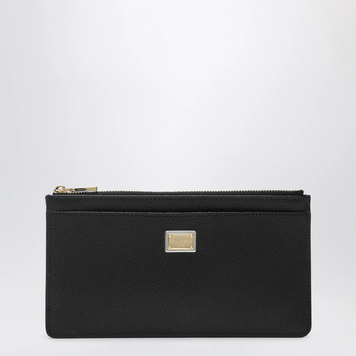 Dolce&amp;Gabbana - Large black Dauphine leather card holder