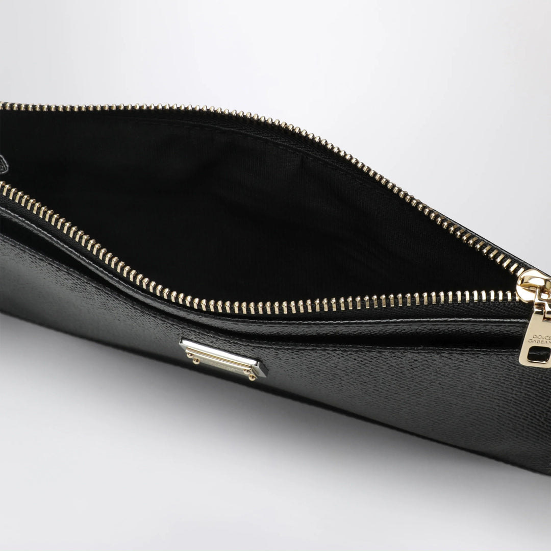 Dolce&amp;Gabbana - Large black Dauphine leather card holder
