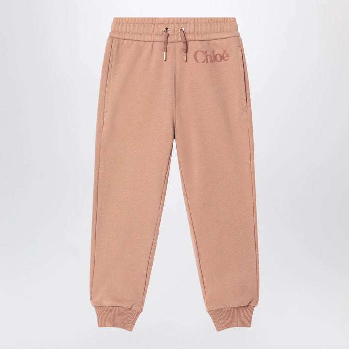 Chloé - Antique pink joggers with logo