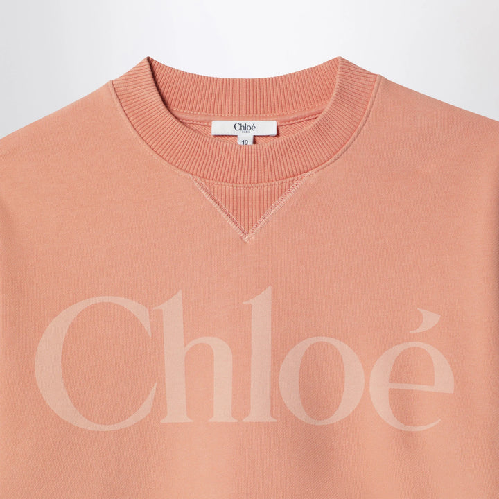 Chloé - Apricot sweatshirt with logo print
