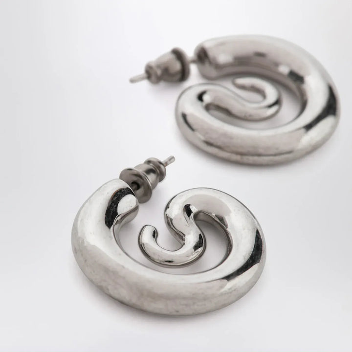 PANCONESI - Serpent Hoops Extra Small earrings in silver tone Brand Jewelry TU