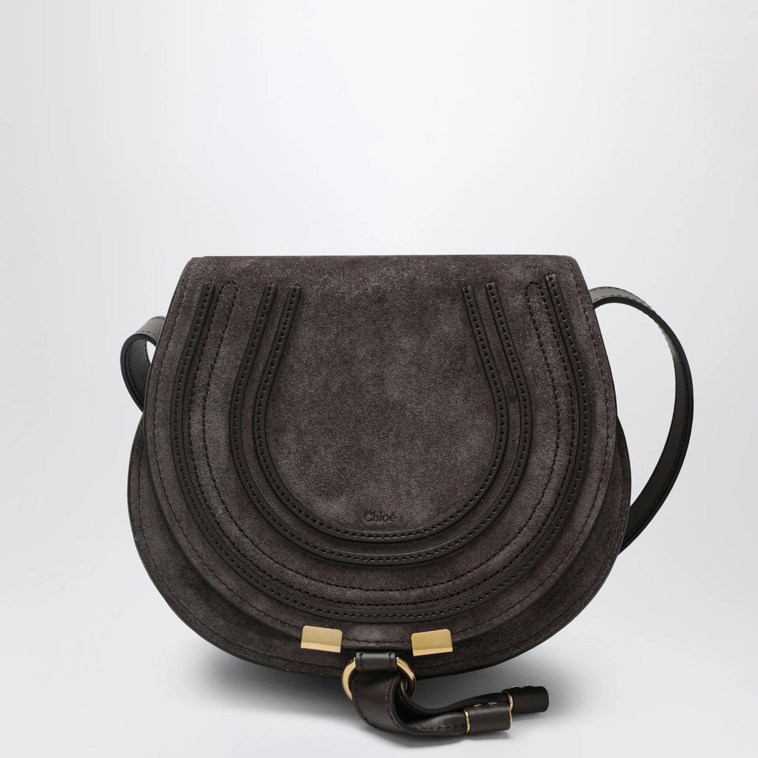Chloé - Saddle Marcie bag in Kohl Brown suede