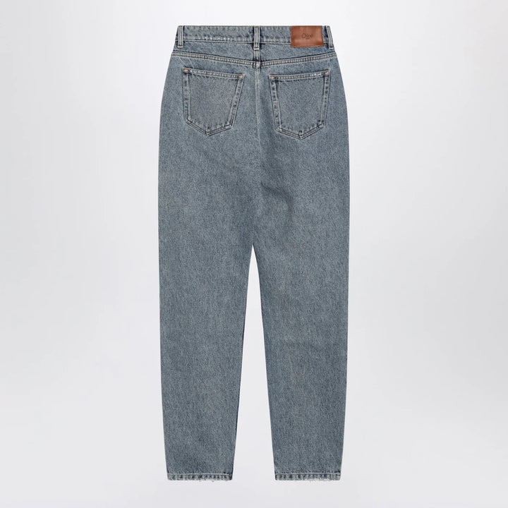 Chloé - Light indigo high-waisted tapered jeans