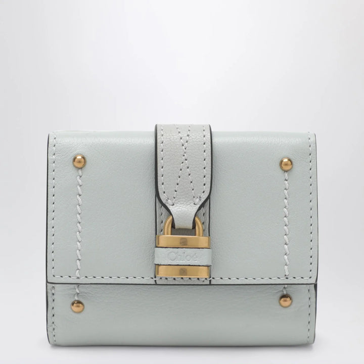 Chloé - Paddington mini trifold wallet in aqua blue leather