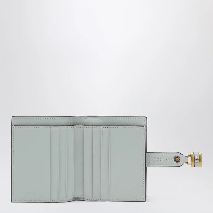 Chloé - Paddington square wallet in aqua blue leather