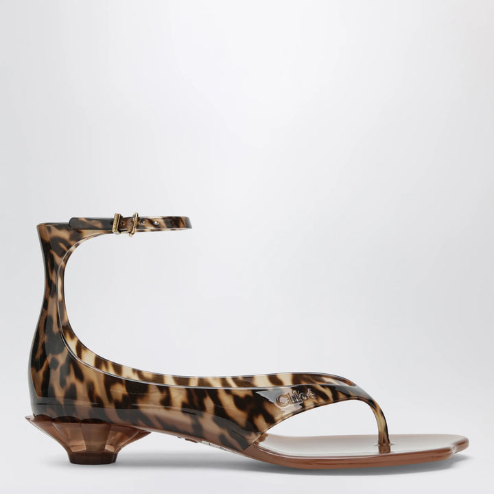Chloé - Jelly sandals in TPU with leopard print