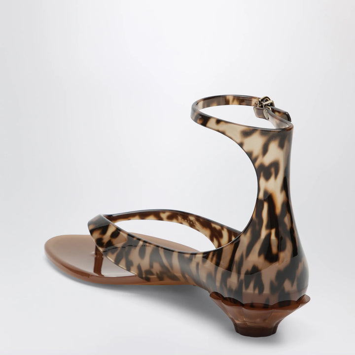 Chloé - Jelly sandals in TPU with leopard print
