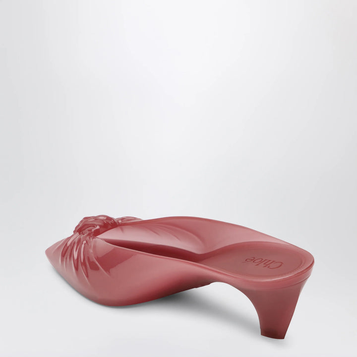 Chloé - Pink transparent TPU Jelly mules with bow