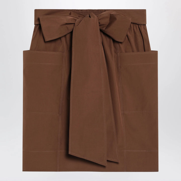 Chloé - Brown skirt with oversized bow