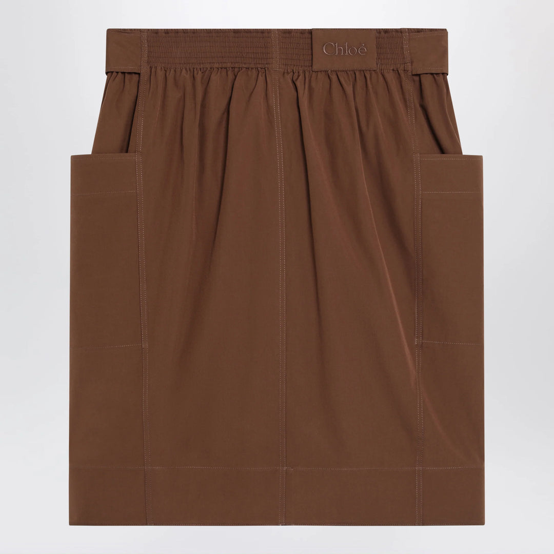 Chloé - Brown skirt with oversized bow