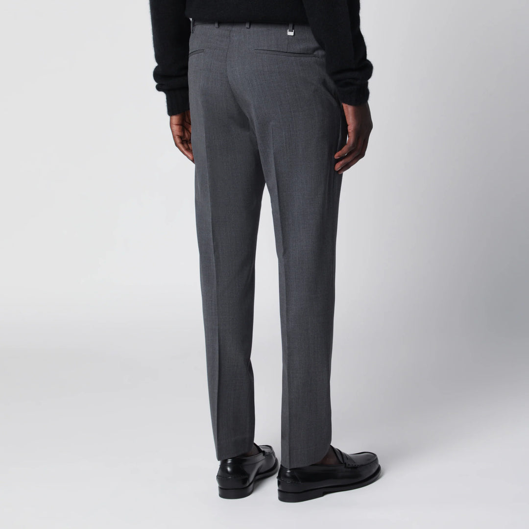 PT Torino - Dieci trousers in anthracite grey wool blend