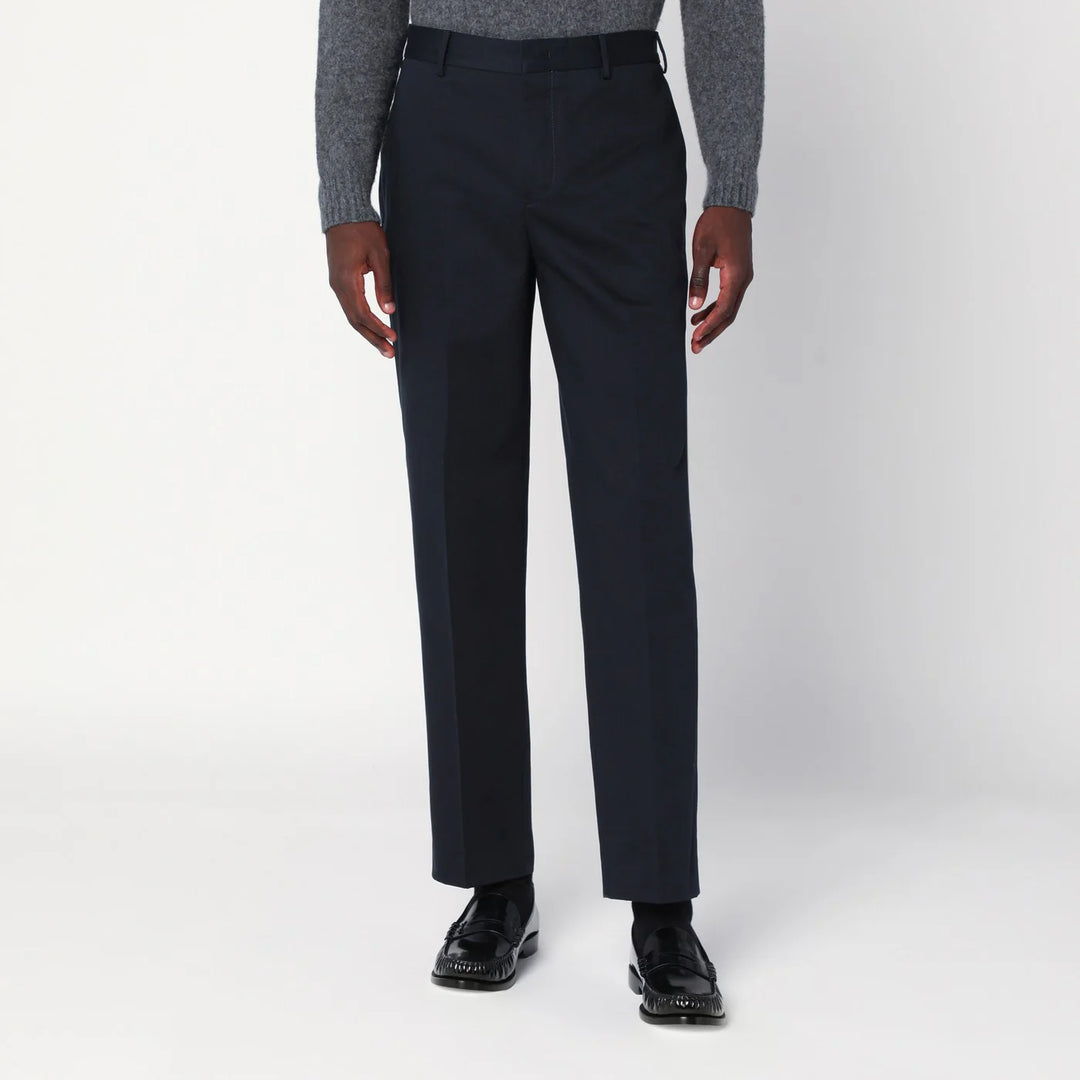 PT Torino - Navy blue cotton trousers