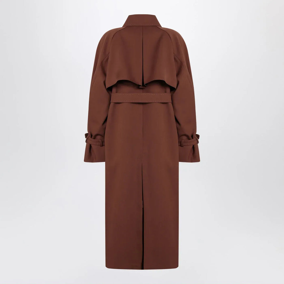 Max Mara Atelier - Brown rainproof gabardine trench coat Brand Coats &amp; Jackets 38  IT