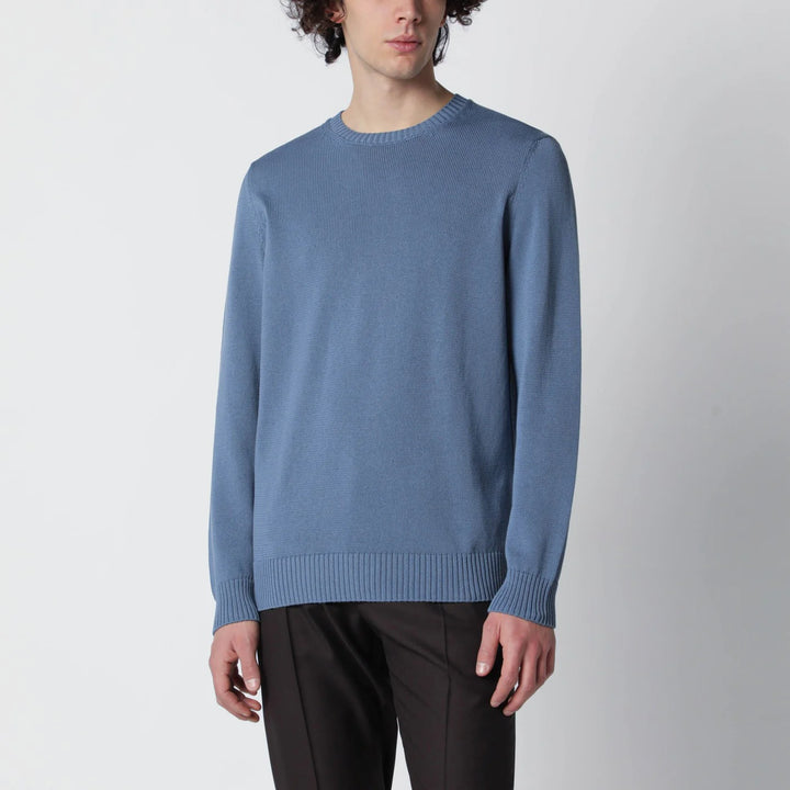 Drumohr - Powder blue cotton sweater