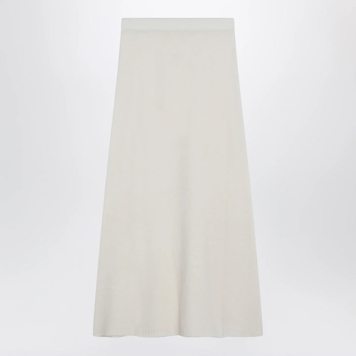 Max Mara - Ivory skirt in stretch cashmere knit