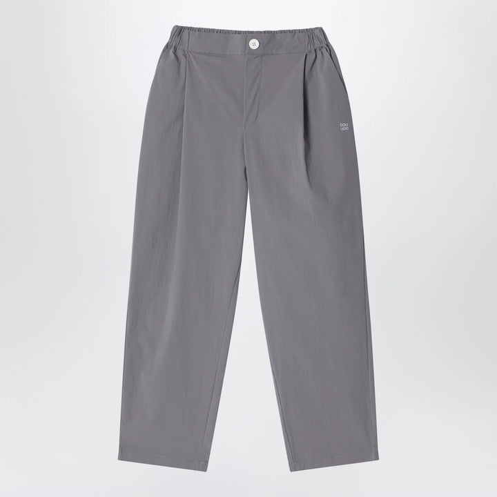 Douuod - Grey trousers in cotton blend