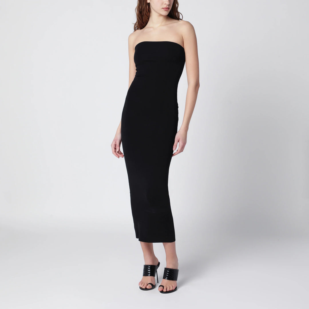 Entire Studios - Black strapless midi dress