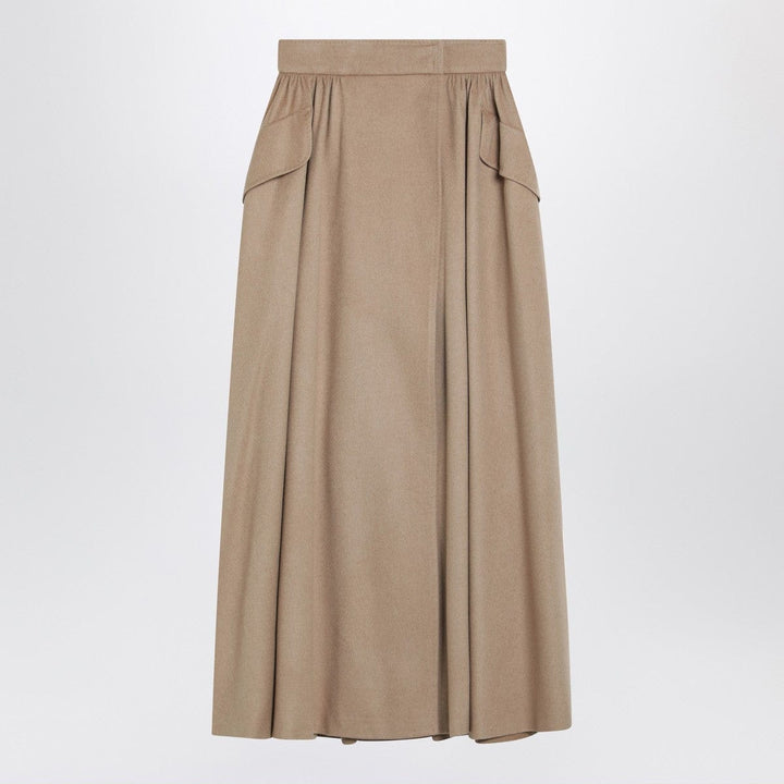 Skirts 42 Max Mara Beige midi skirt in camel drap Brand