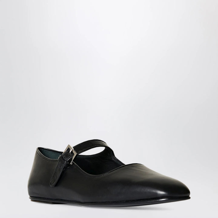 The Row - Ava Mary Jane shoes in black leather