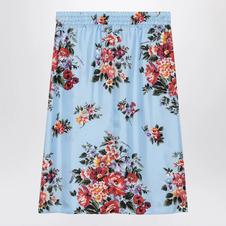 Dolce&amp;Gabbana - Silk twill skirt with floral print