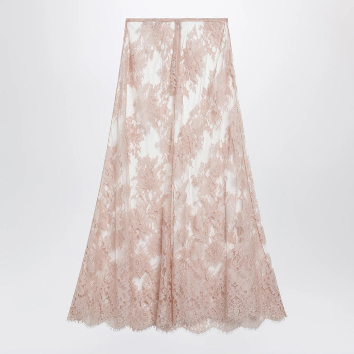 Dolce&amp;Gabbana - Chantilly lace midi skirt in pink