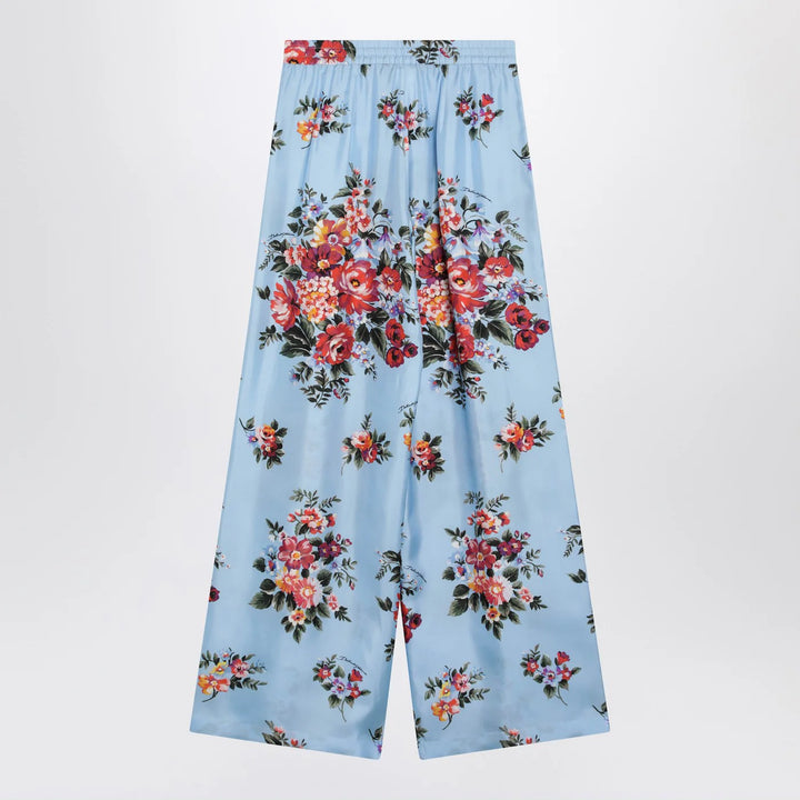 Dolce&amp;Gabbana - Silk twill trousers with floral print