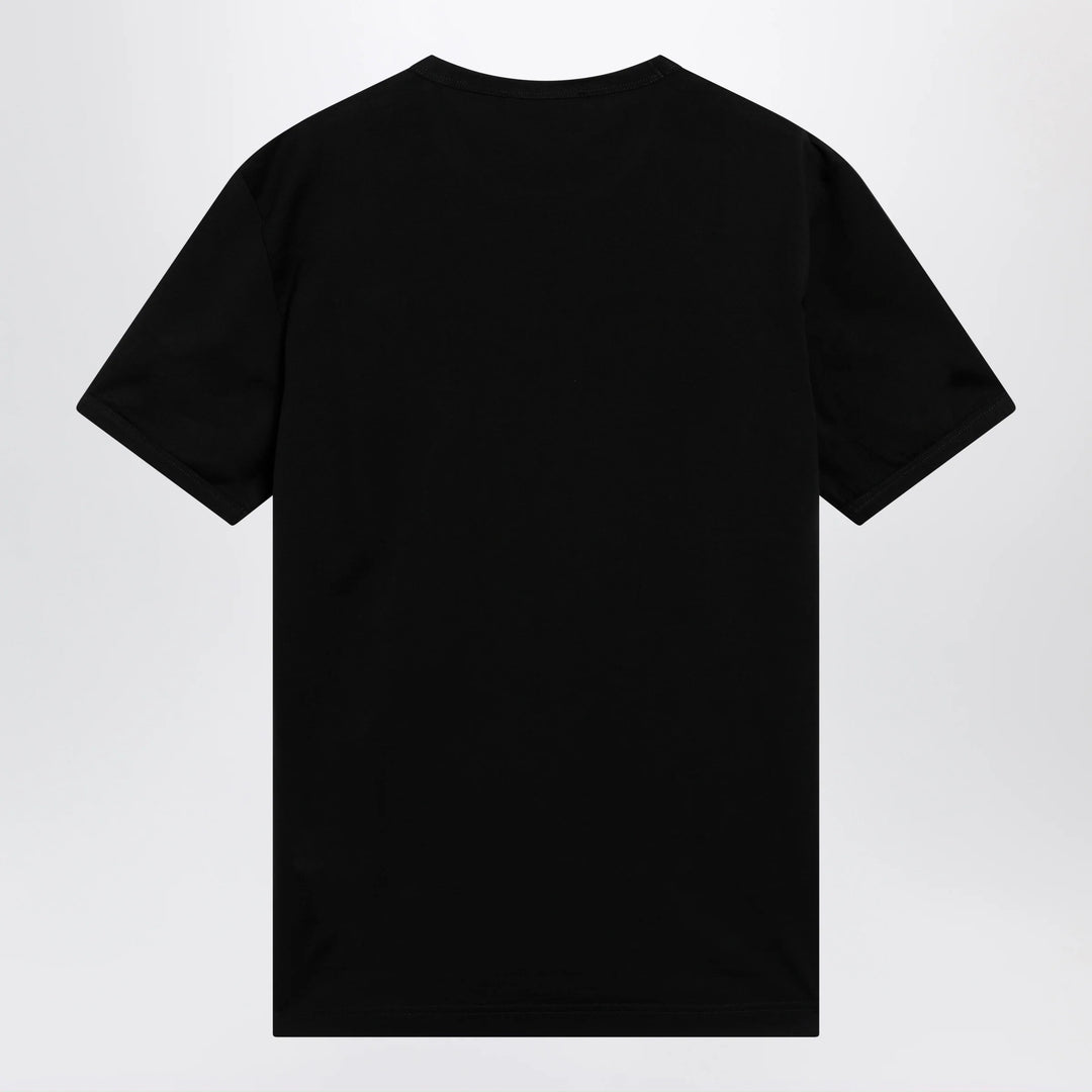 Dolce&amp;Gabbana - Cotton T-shirt with logo plaque in black